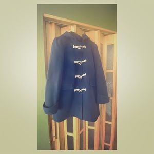 💯 J Crew navy wool pea coat